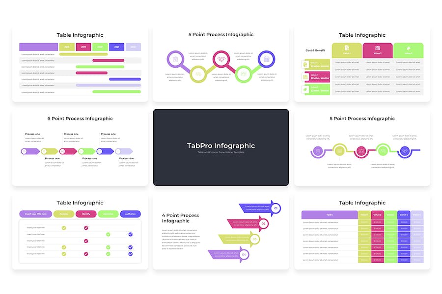 数据流程信息图表分析PPT模板 - 顶尖PPT