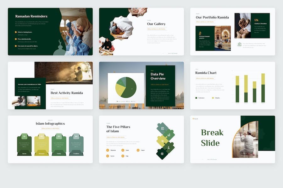 斋月卡里姆主题文化宣传展示PPT模板 - 顶尖PPT