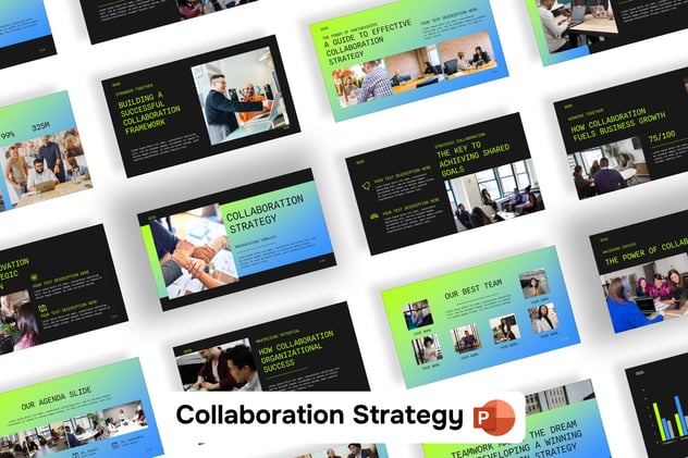 梯度协作策略商务商业PPT模板 - 顶尖PPT