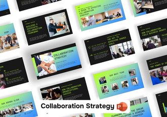 梯度协作策略商务商业PPT模板 - 顶尖PPT