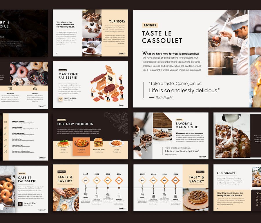 餐厅介绍品牌推广运营规划展示PPT模板 - 顶尖PPT