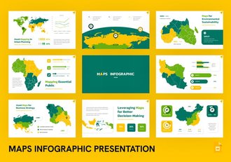地图信息图形PPT模板 - 顶尖PPT