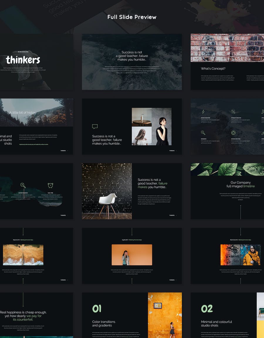 大气营销策划商业计划图片展示PPT模板 - 顶尖PPT