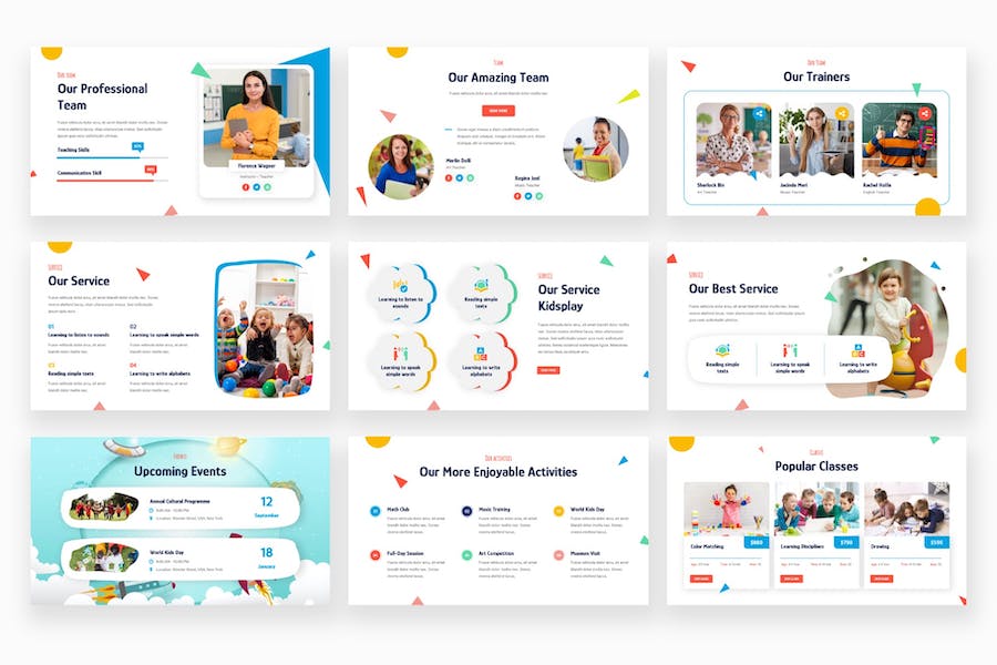 儿童趣味游戏娱乐活动展示PPT模板 - 顶尖PPT