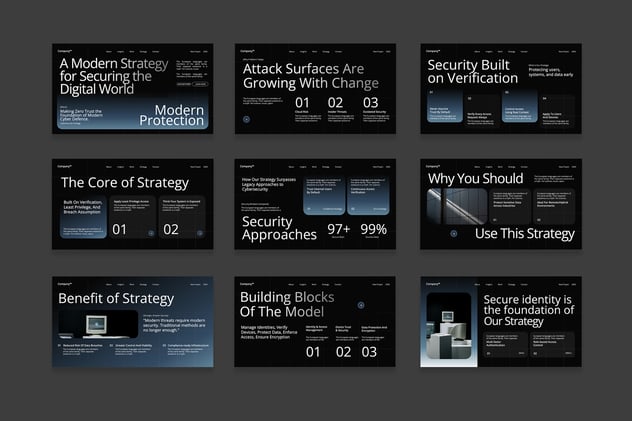 网络安全防护技术方案信息安全防御Keynote模板 - 顶尖PPT