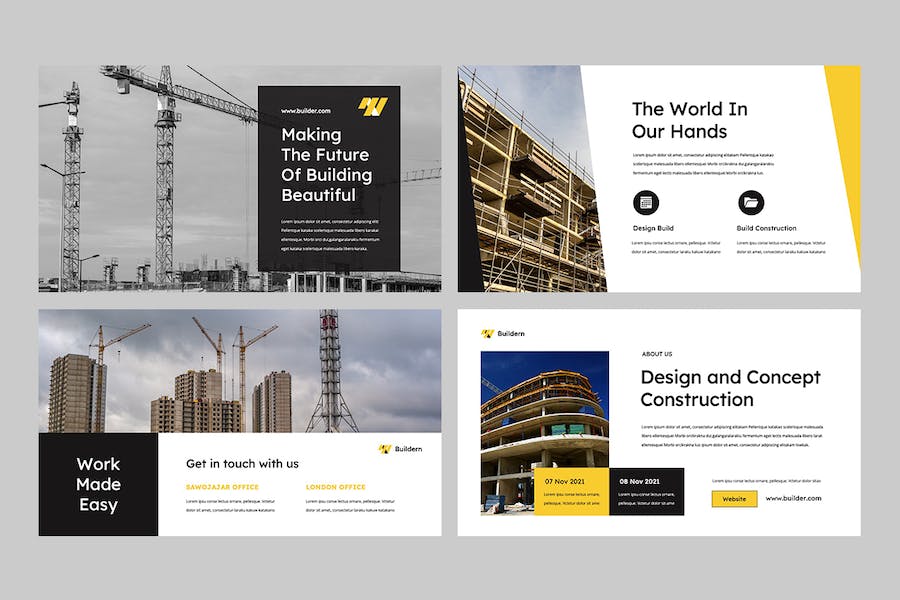 建筑施工项目讲述管理Keynote模板 - 顶尖PPT