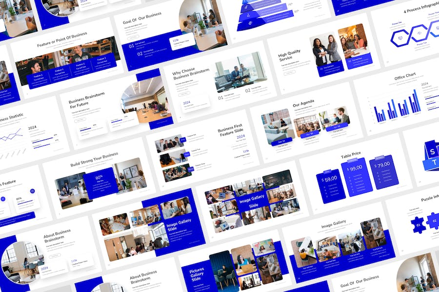 商业头脑风暴公司企业内部会议商务风格PPT模板 - 顶尖PPT