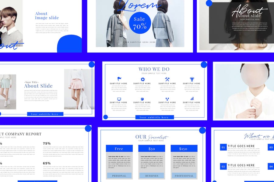 时尚杂志画册摄影作品展示Keynote模板 - 顶尖PPT