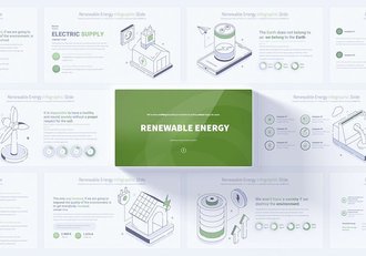 可再生能源图形插画PPT模板 - 顶尖PPT