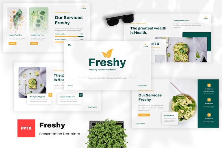 健康食品讲述展示营养应用传播PPT模板 - 顶尖PPT