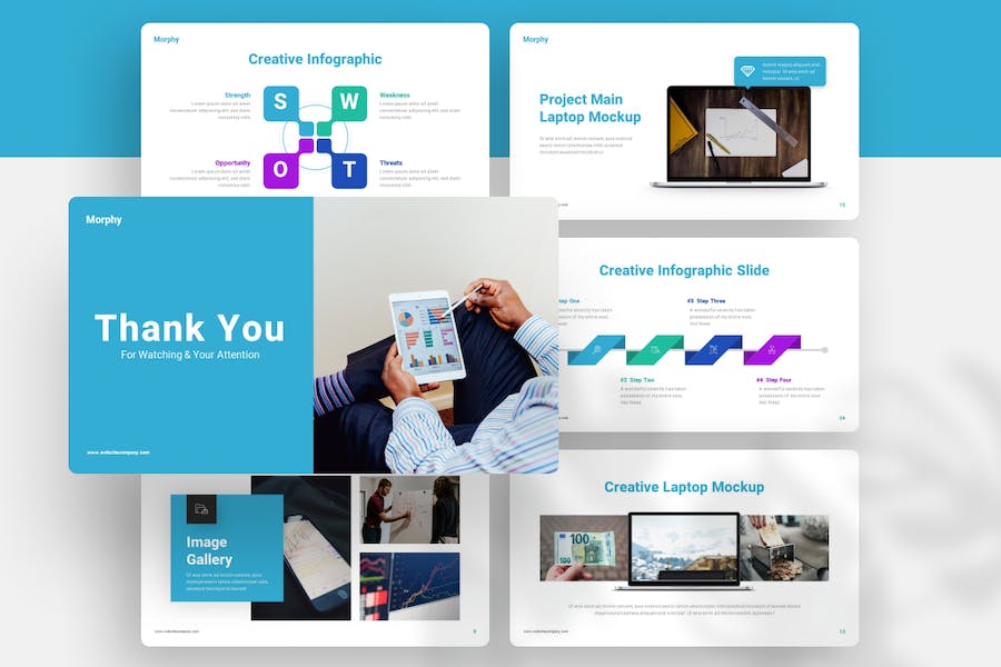 蓝色商务动画keynote模板 - 顶尖PPT