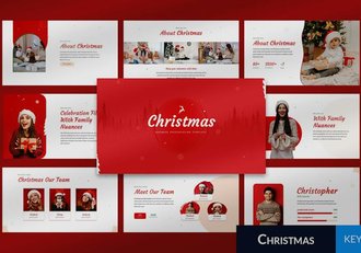创意圣诞节keynote模板新年祝福圣诞活动keynote模板 - 顶尖PPT