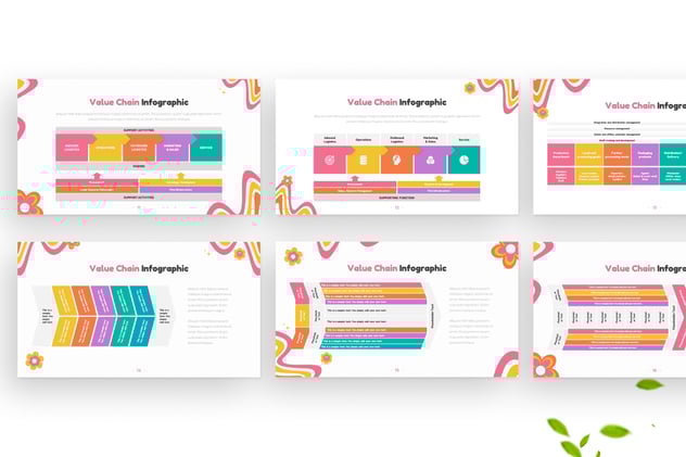 彩色链接关系图形PPT模板 - 顶尖PPT