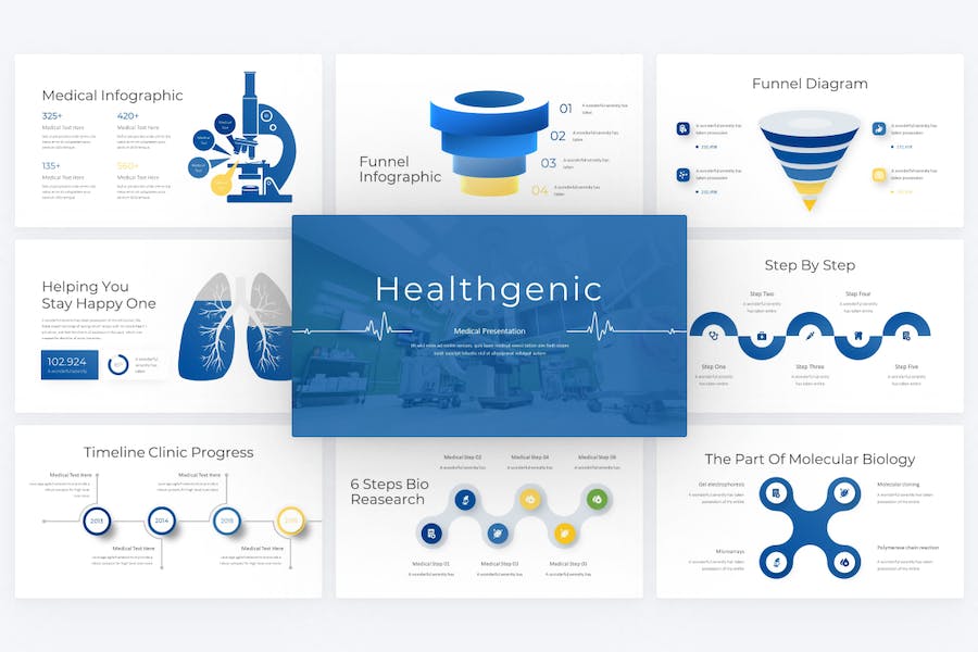 医疗保健团队介绍医院案例展示PPT模板 - 顶尖PPT