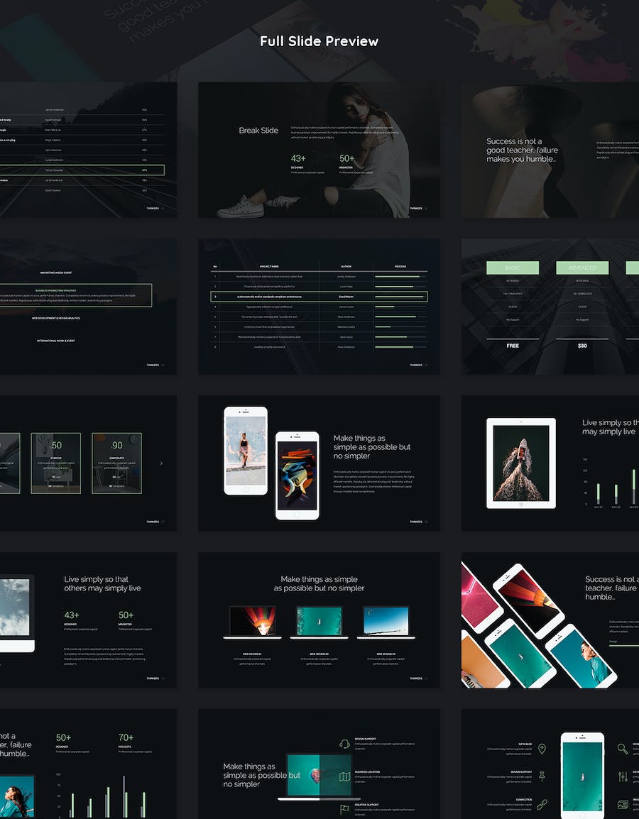 大气营销策划商业计划图片展示PPT模板 - 顶尖PPT