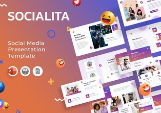 社交媒体运营推广策略PPT模板 - 顶尖PPT