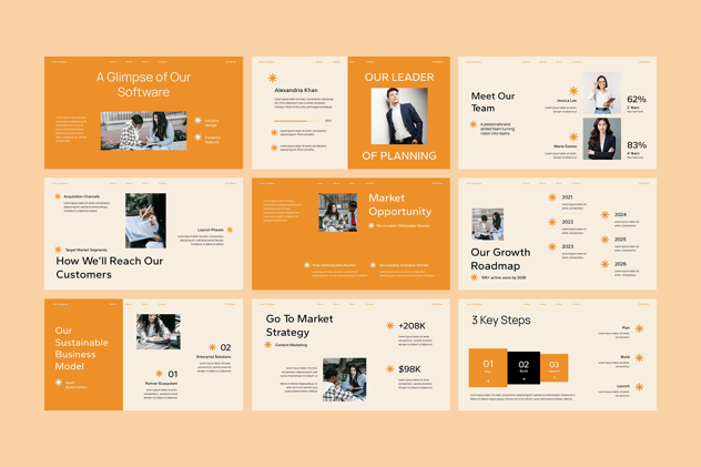 软件产品融资演讲方案PPT模板 - 顶尖PPT