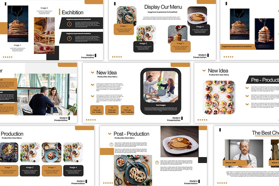 创意作品集项目展示堆叠Keynote模板 - 顶尖PPT