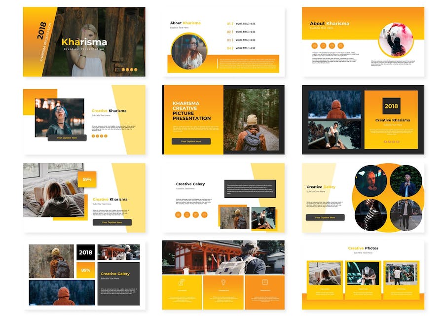 魅力主题创意视觉设计作品展示Keynote模板 - 顶尖PPT