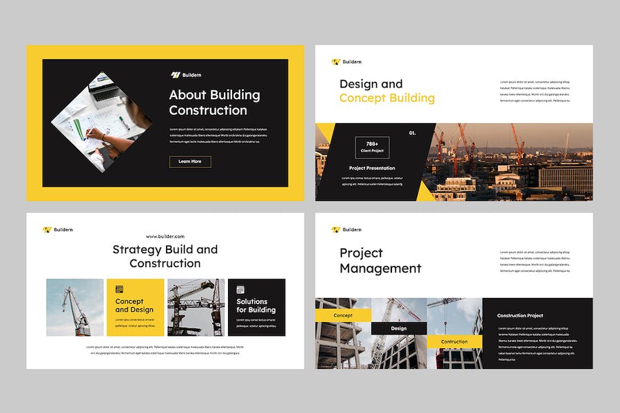 建筑施工项目讲述管理Keynote模板 - 顶尖PPT