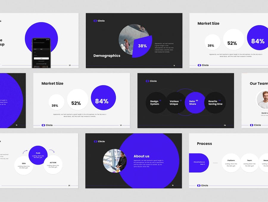 圆圈动画商务通用keynote模板 - 顶尖PPT