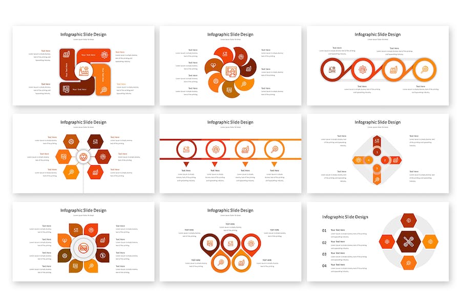 箭头指向圆形商务信息图表PPT模板 - 顶尖PPT