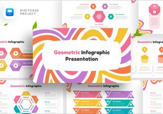 几何逻辑关系信息图形keynote模板 - 顶尖PPT