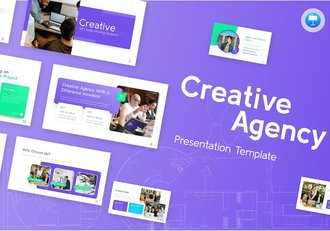 创意机构团队介绍项目合作keynote模板 - 顶尖PPT