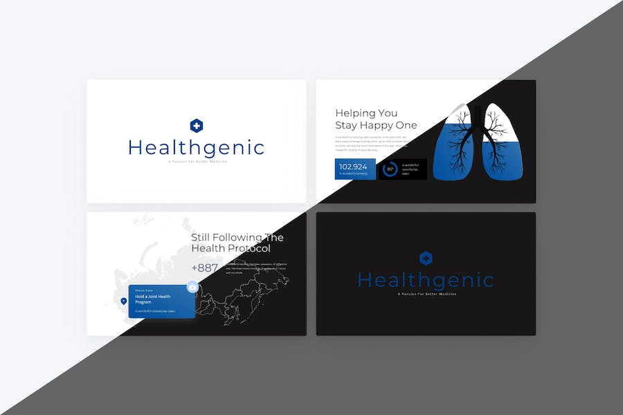 医疗保健团队介绍医院案例展示PPT模板 - 顶尖PPT