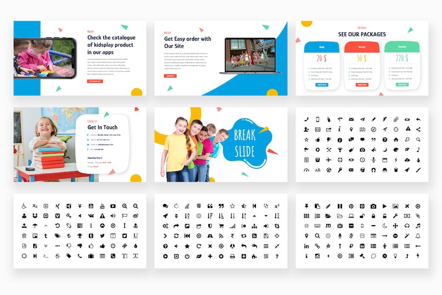 儿童趣味游戏娱乐活动展示PPT模板 - 顶尖PPT
