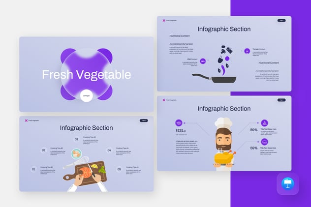 新鲜蔬菜产品推广营销方案Keynote模板 - 顶尖PPT