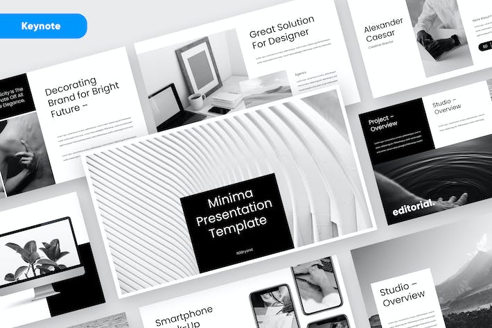 极简主义风格商务办公通用Keynote模板 - 顶尖PPT