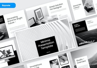 极简主义风格商务办公通用Keynote模板 - 顶尖PPT