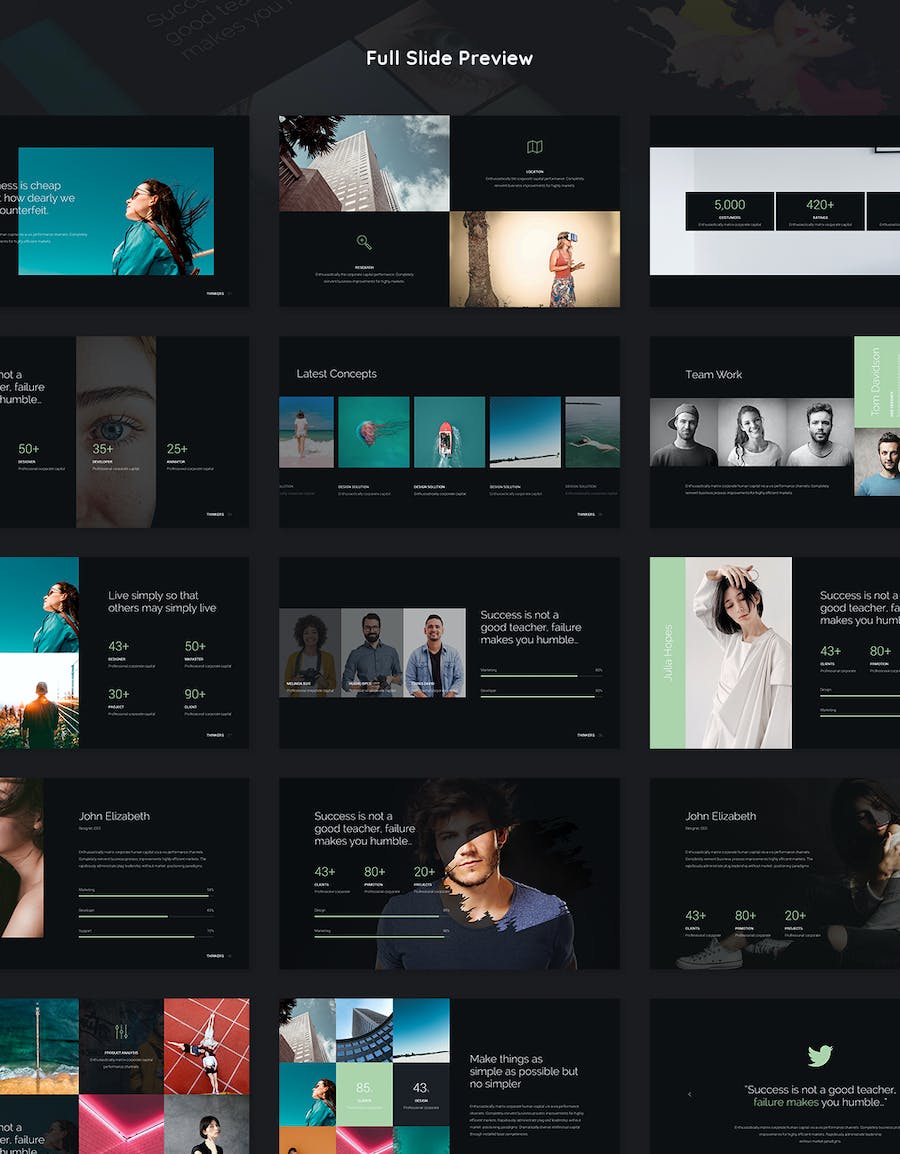 大气营销策划商业计划图片展示PPT模板 - 顶尖PPT