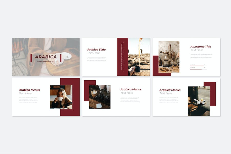 高级咖啡厅餐饮Keynote主题模板 - 顶尖PPT