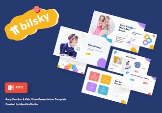 时尚宝贝品牌推广宣传展示PPT模板 - 顶尖PPT