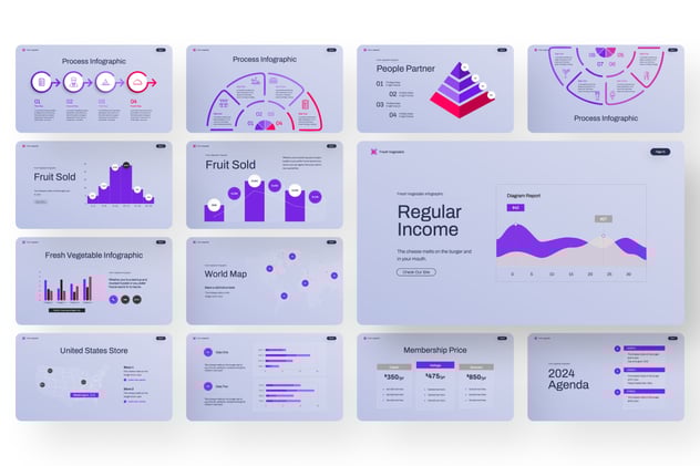 新鲜蔬菜产品推广营销方案Keynote模板 - 顶尖PPT