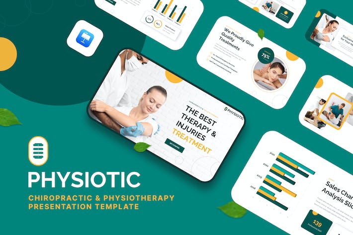 生理脊椎按摩医学治疗keynote模板 - 顶尖PPT