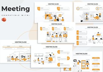 商务会议流程数据信息图表PPT模板 - 顶尖PPT