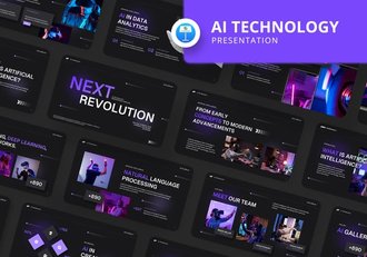 AI技术人工智能设备keynote模板 - 顶尖PPT