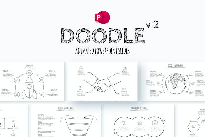 涂鸦动画信息图形图表讲述展示管理PPT模板 - 顶尖PPT
