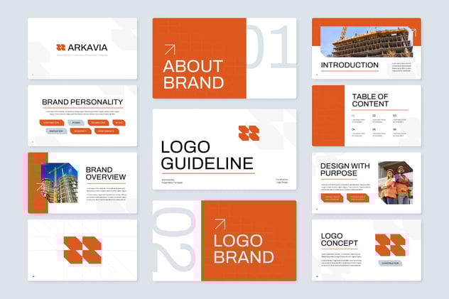 极简标志品牌指南PPT模板 - 顶尖PPT