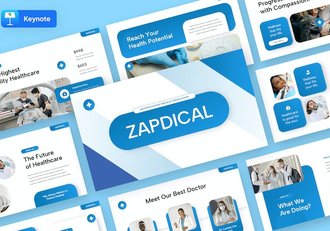 医疗健康诊所服务介绍Keynote模板 - 顶尖PPT