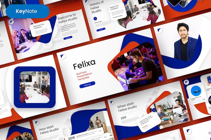 创意精美企业合作商业计划团队介绍产品营销策划通用keynote模板 - 顶尖PPT