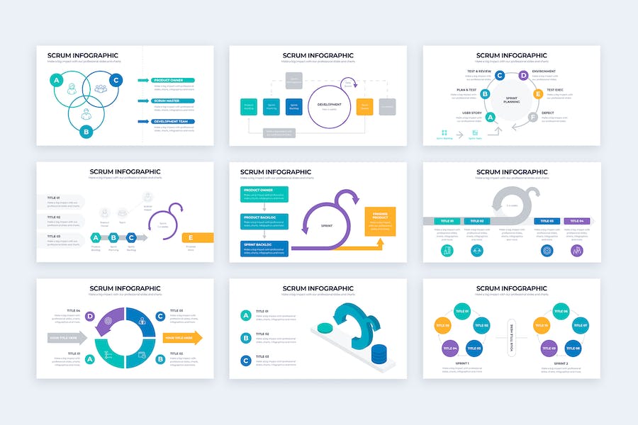商业敏捷开发管理信息图形PPT模板 - 顶尖PPT