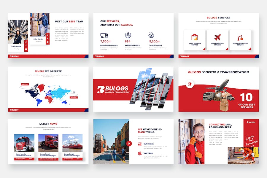 全球快递物流行业分析PPT模板 - 顶尖PPT