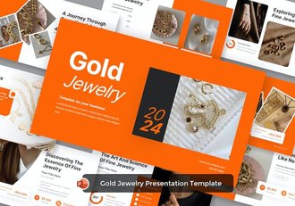 黄金首饰展示介绍PPT模板 - 顶尖PPT