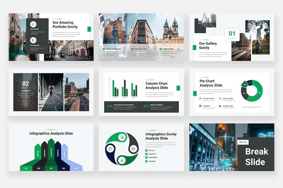 城市政府部门介绍keynote模板 - 顶尖PPT