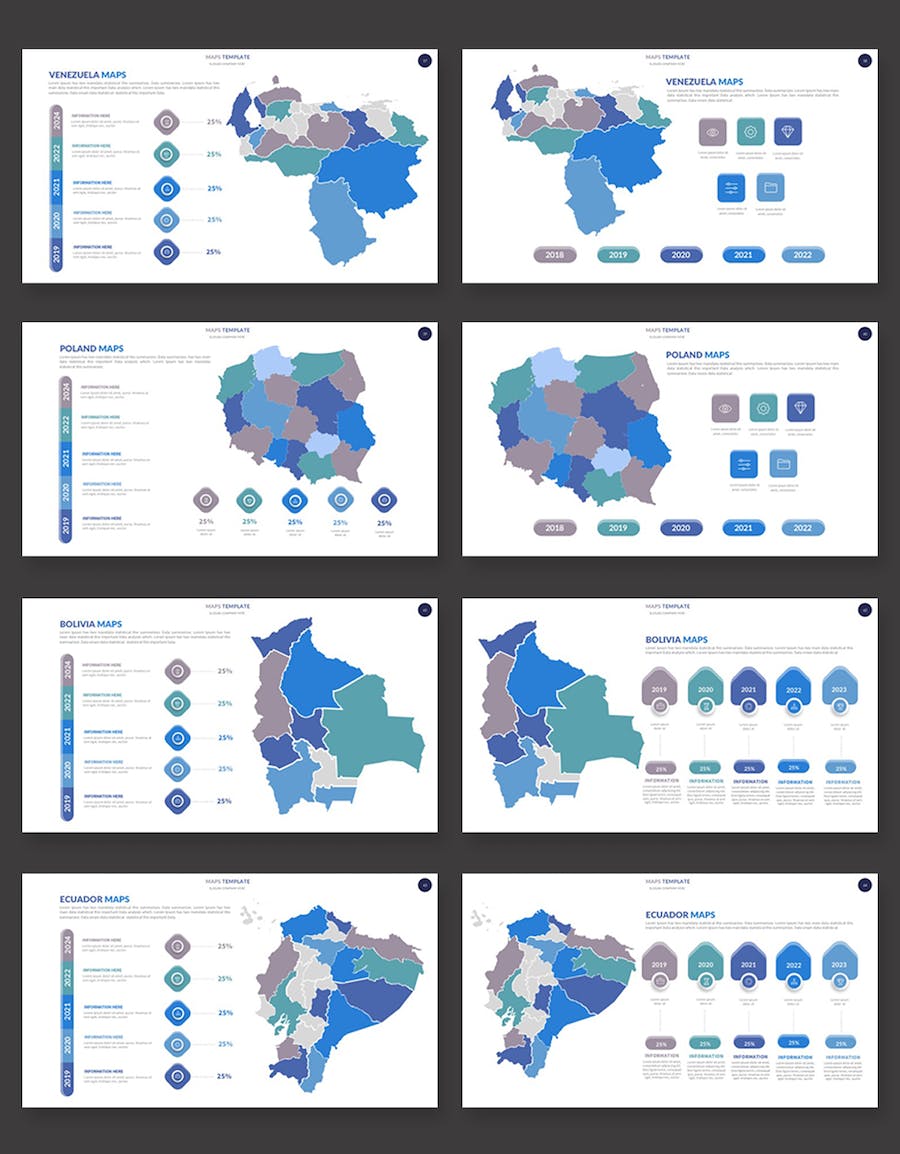 全球各个国家地图PPT模板 - 顶尖PPT