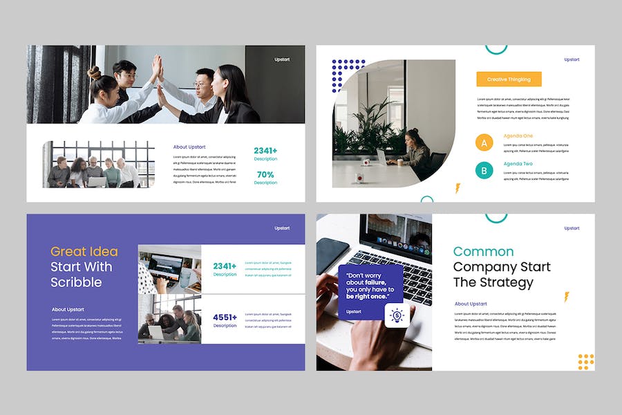 初创企业商务现代keynote模板 - 顶尖PPT